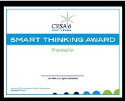 Smart Thinking Award certificate