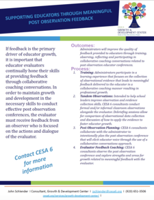 Supporting Educators through Meaningful Post-Observation Feedback overview flyer
