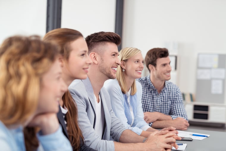 motivated office workers