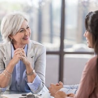 caring supervisor with employee