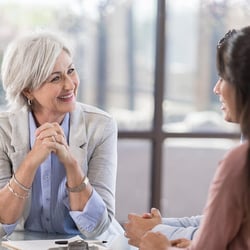 caring supervisor with employee