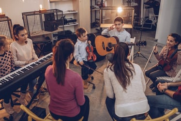 Musicians in a circle
