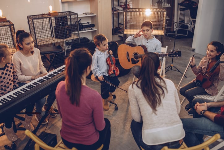 Musicians in a circle