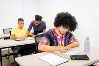 adult students studying