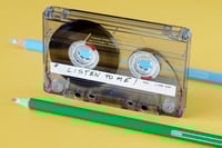 Vintage cassette tape and pencils
