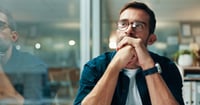 Man reflecting on an idea