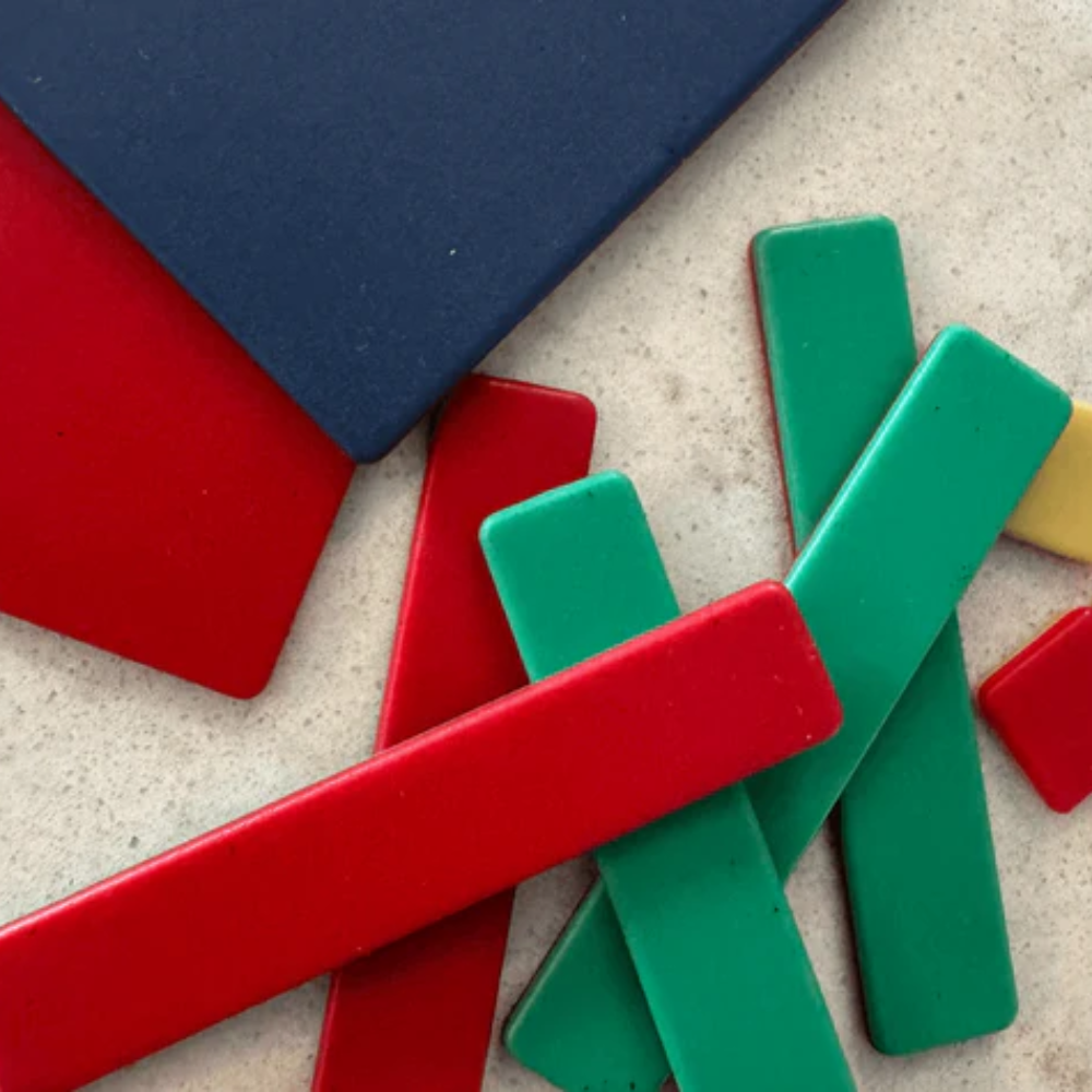 Math tiles and sticks