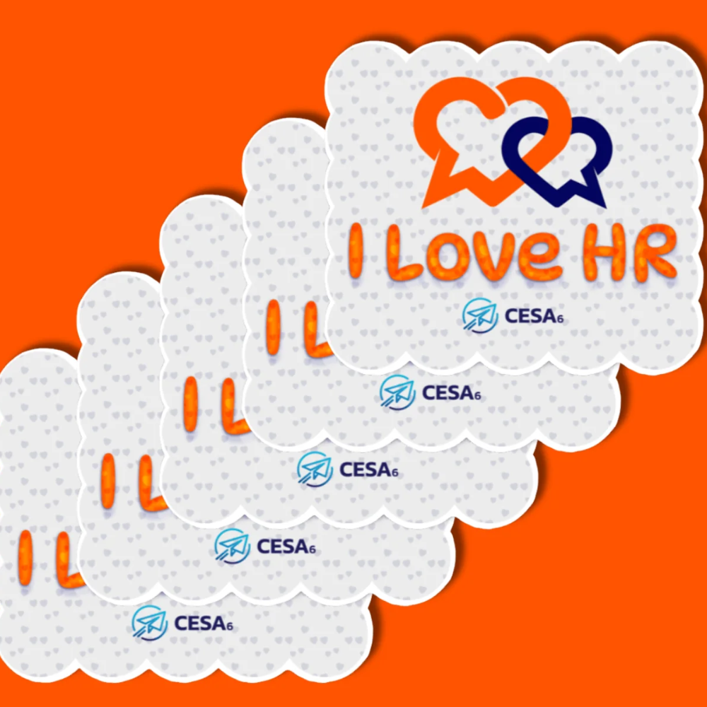 5 I Love HR stickers