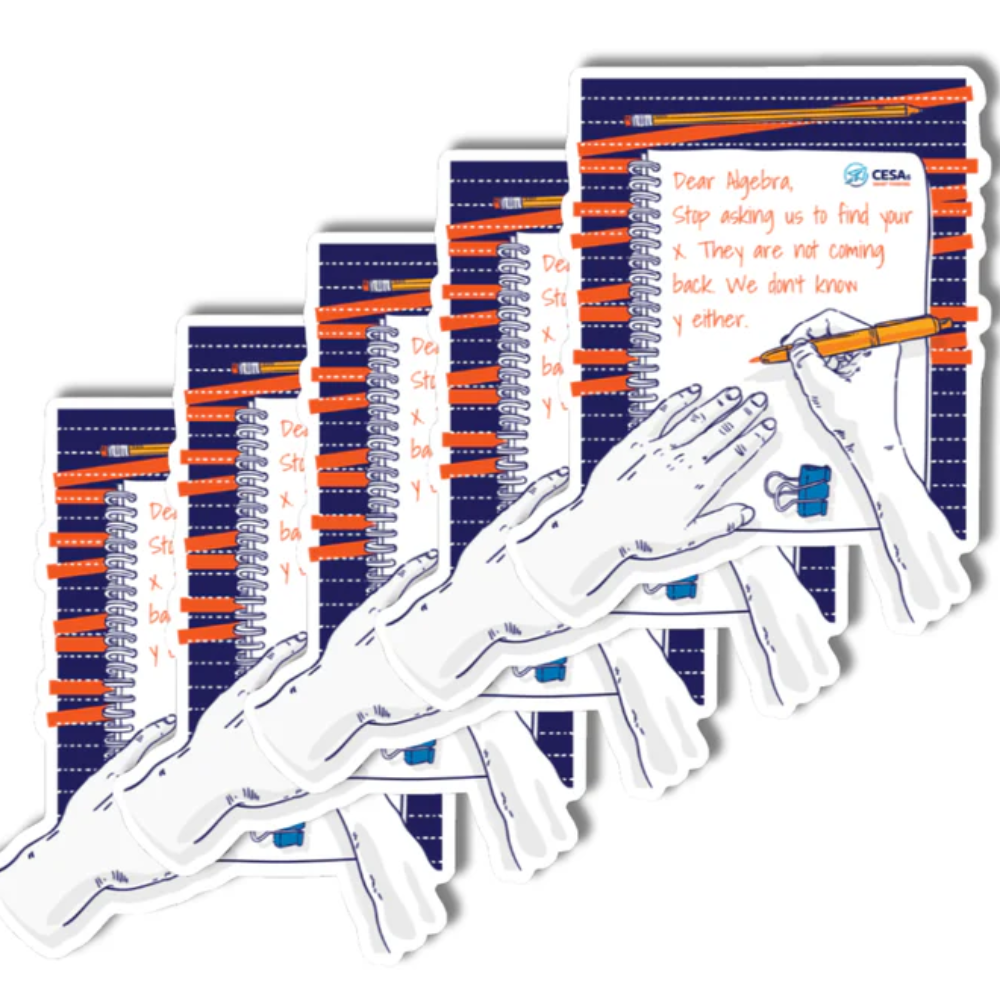 Notebook Dear Algebra sticker