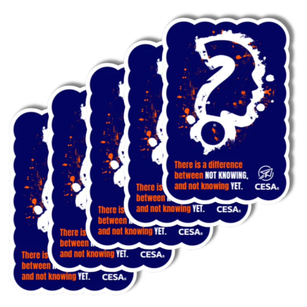 Question mark face stickers