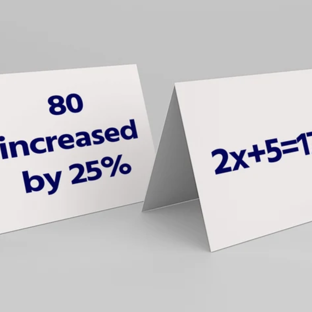 80 increased by 25% and 2X+5=1
