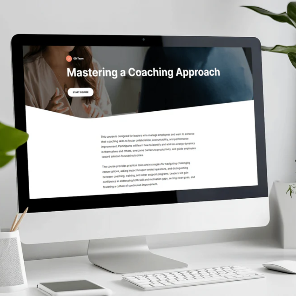 Computer with Mastering Coach approach 